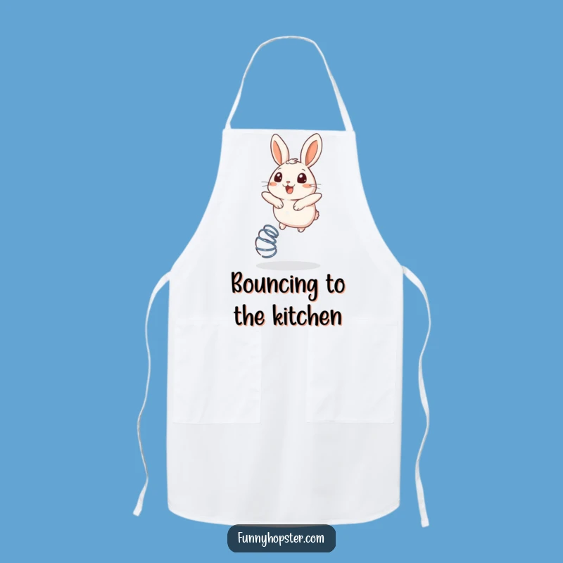 Funny Bouncing Rabbit Apron: Cook with Cheer - A Delightful Bunny's Funny Gift!