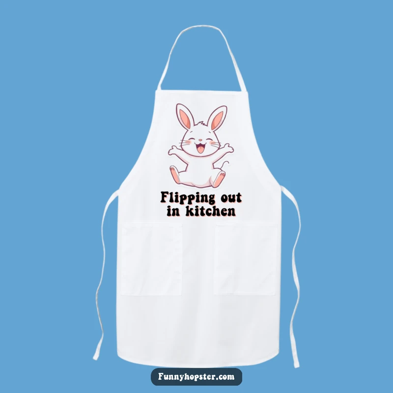Funny Rabbit Backflip Apron - Cook with Exuberance & Humor