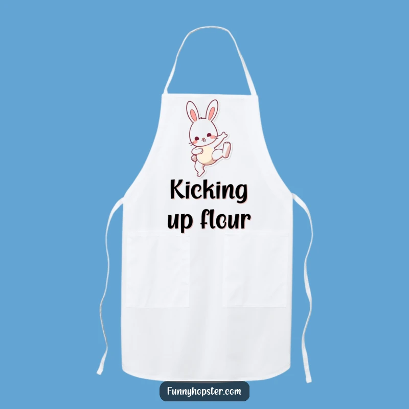 Funny Bunny Kick Apron: Kitchen Fun with Action, Unique Funny Gift