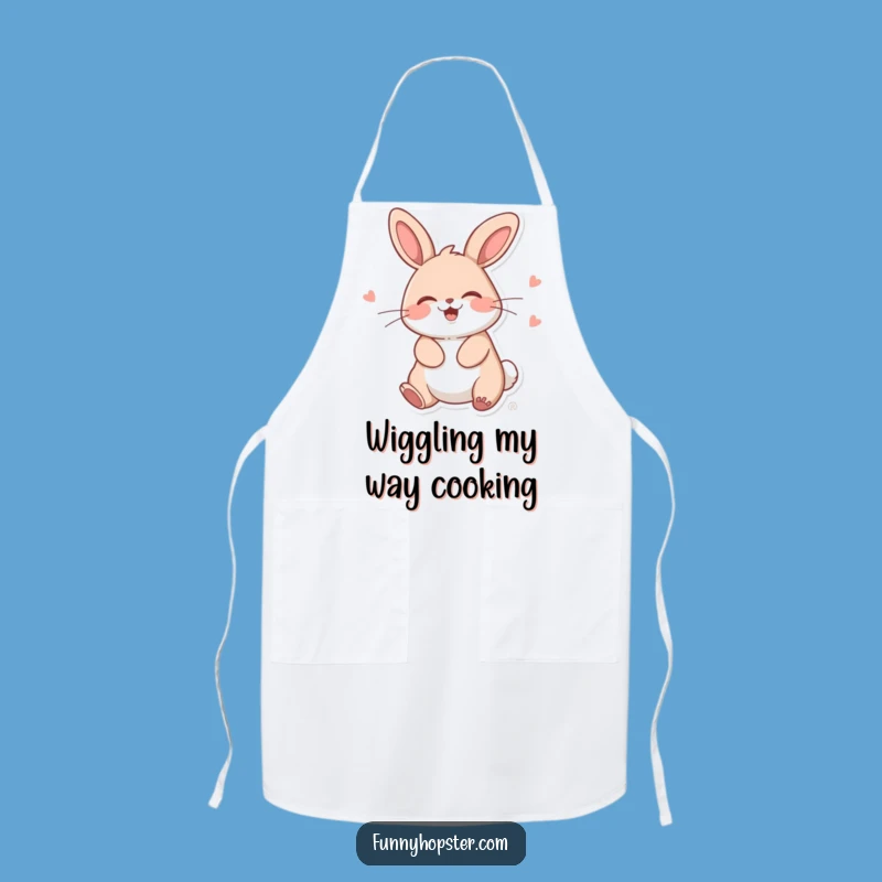 Funny Kawaii Rabbit Wiggle Apron: Cook with Giggles and Joyful Style
