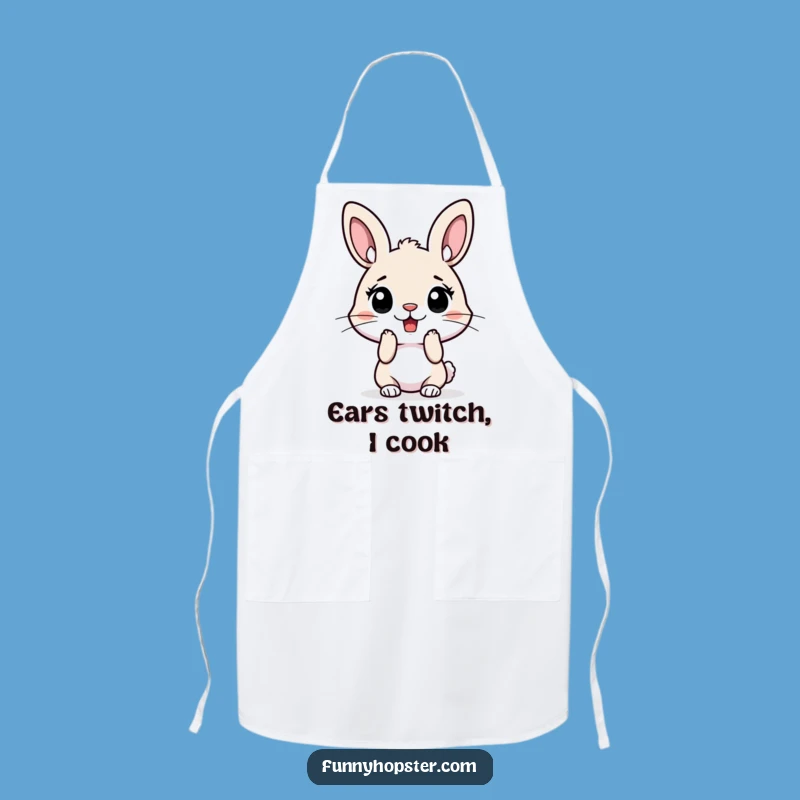 Funny Surprised Rabbit Apron: Kitchen Shock, Chef's Humorous Gift