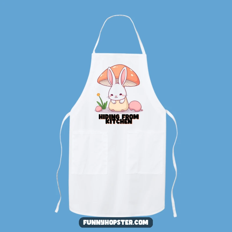 Funny Shy Rabbit Ears Apron - Cute Kitchen Companion Gift