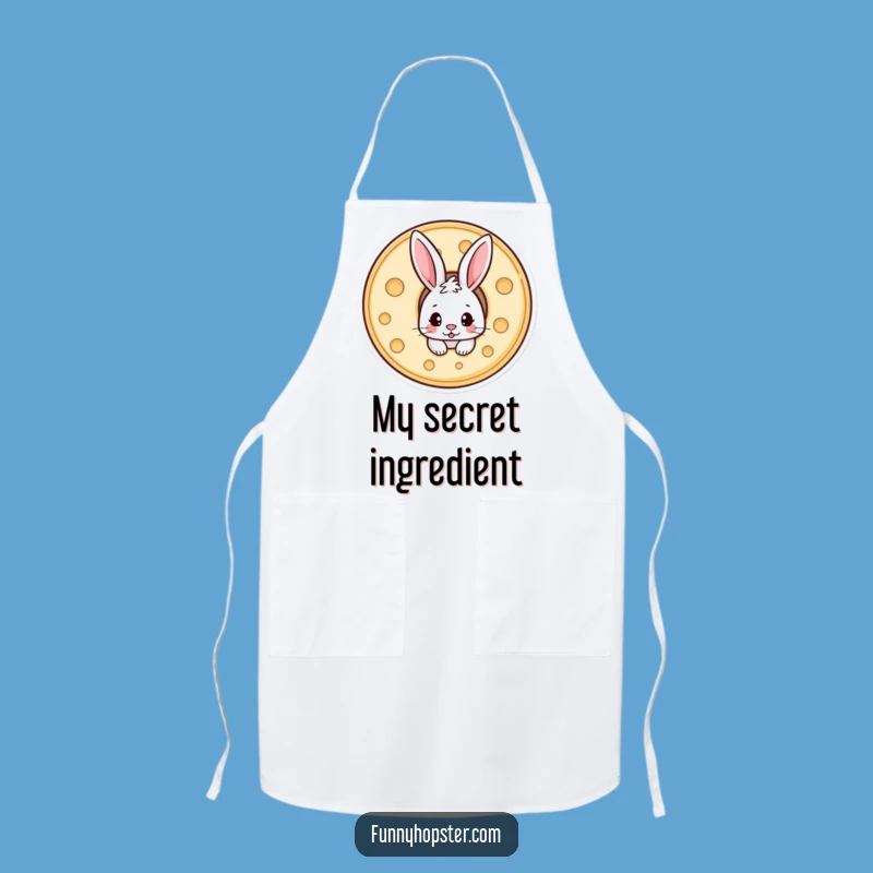 Funny Cheese Rabbit Apron: Cook Up Some Fun - A Cheeky Bunny's Funny Gift!