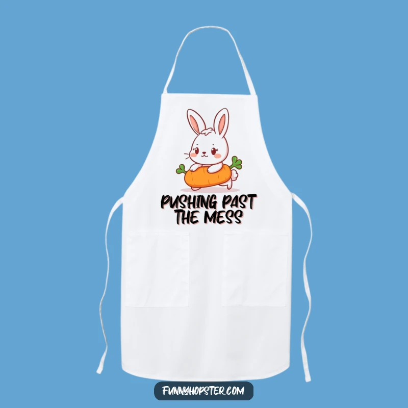 Funny Determined Rabbit Apron - Cook with Goal-Oriented Flair