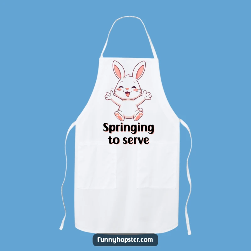 Funny Happy Rabbit Apron: Kitchen Energy, Chef's Gift