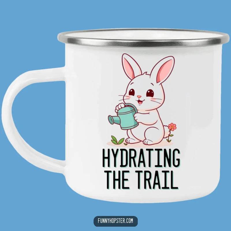 Funny Gardener Rabbit Camping Mug - Durable & Cheerful, Perfect Funny Gift for Outdoors
