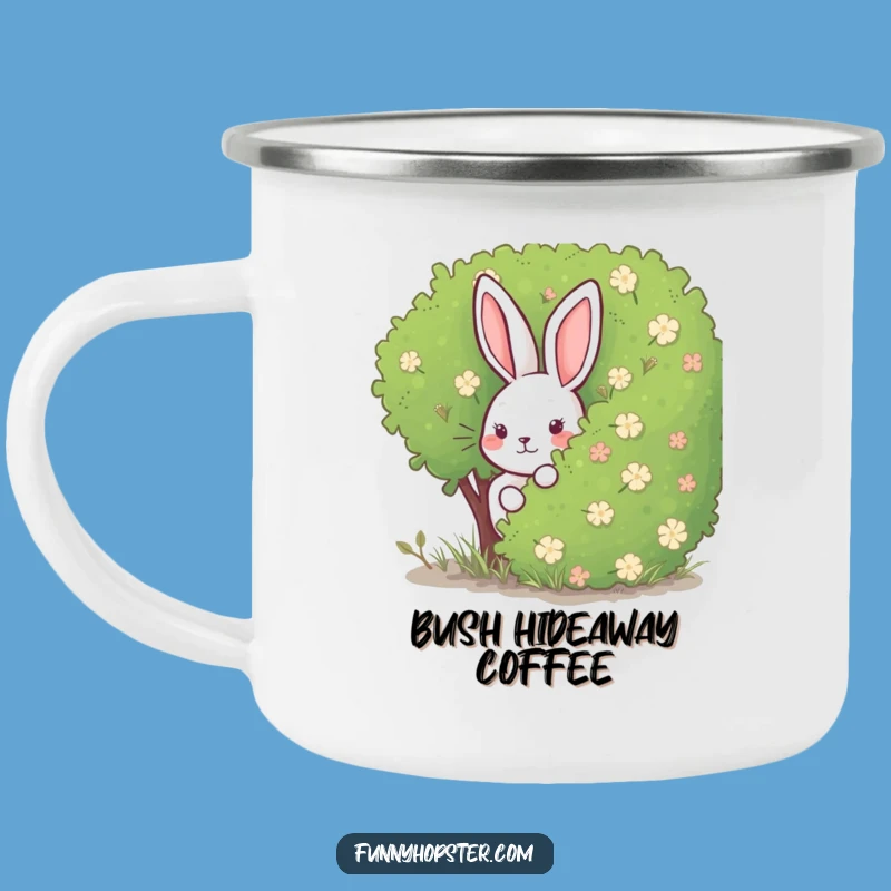 Funny Rabbit Hide-and-Seek Camping Mug: Your Playful Adventure Buddy