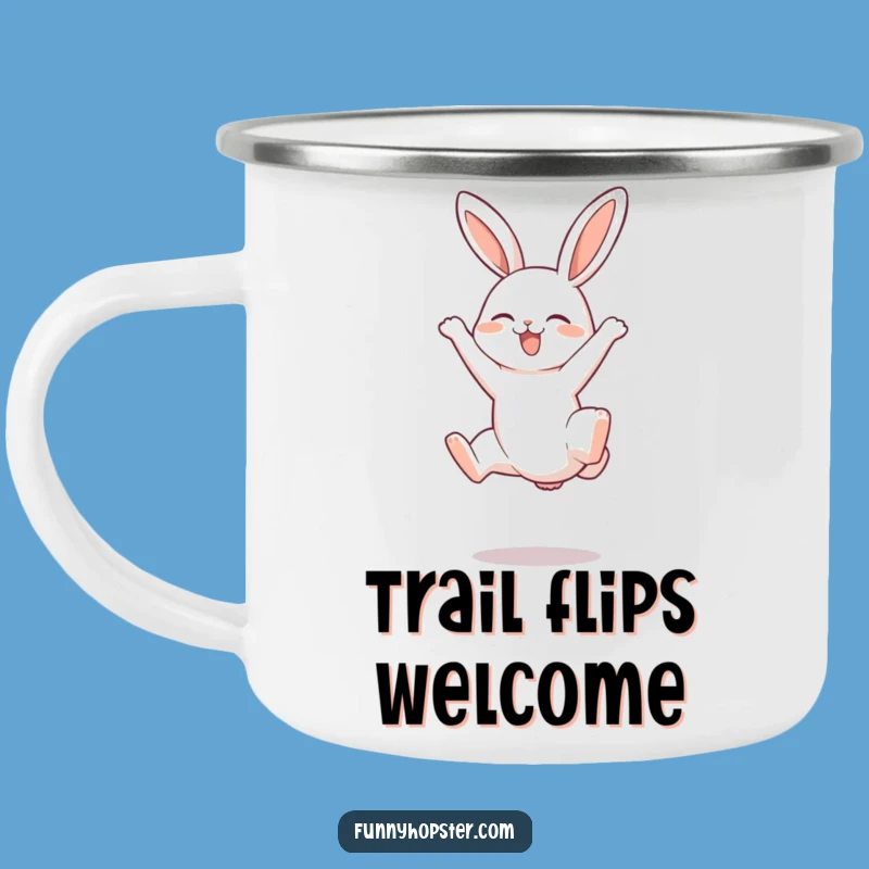 Funny Rabbit Somersault Camping Mug - Durable & Fun, Perfect Funny Gift for Outdoors