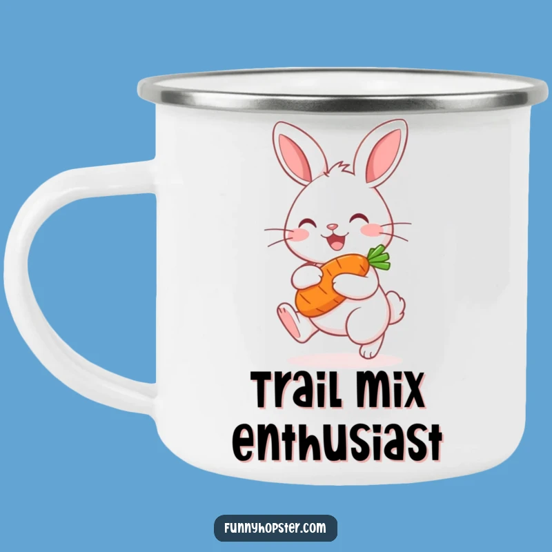 Funny Kawaii Rabbit Carrot Camping Mug: Adventure Fuelled by Joyful Hopping