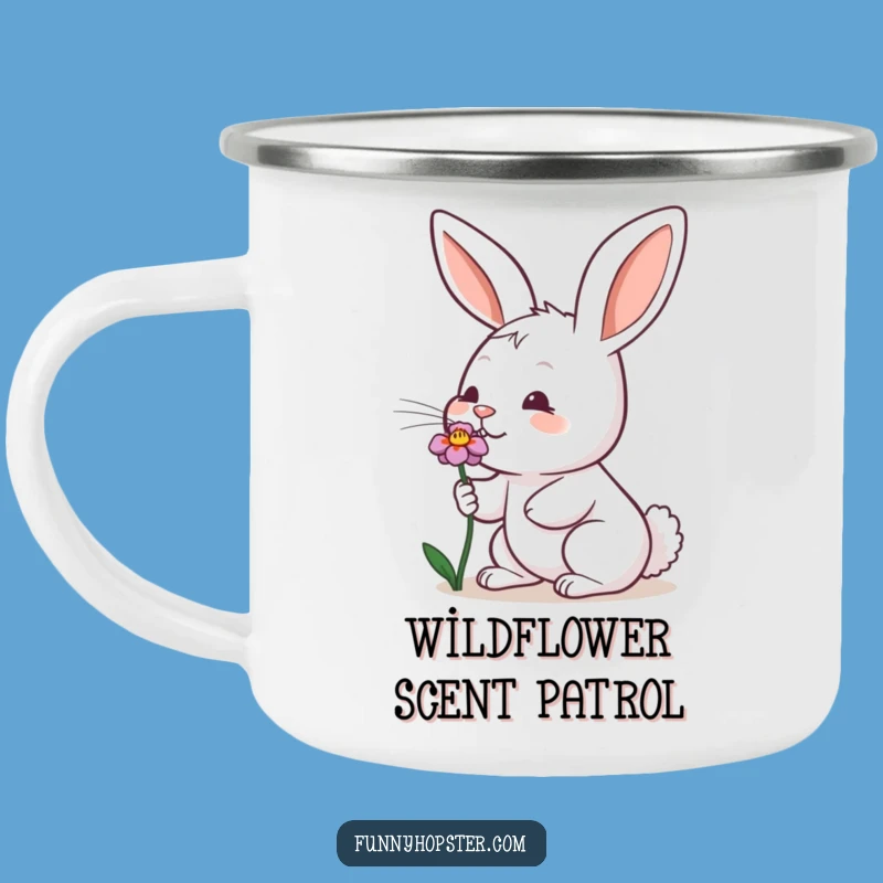 Funny Sniffing Rabbit Camping Mug - Outdoor Nose Wiggle - Funny Gift