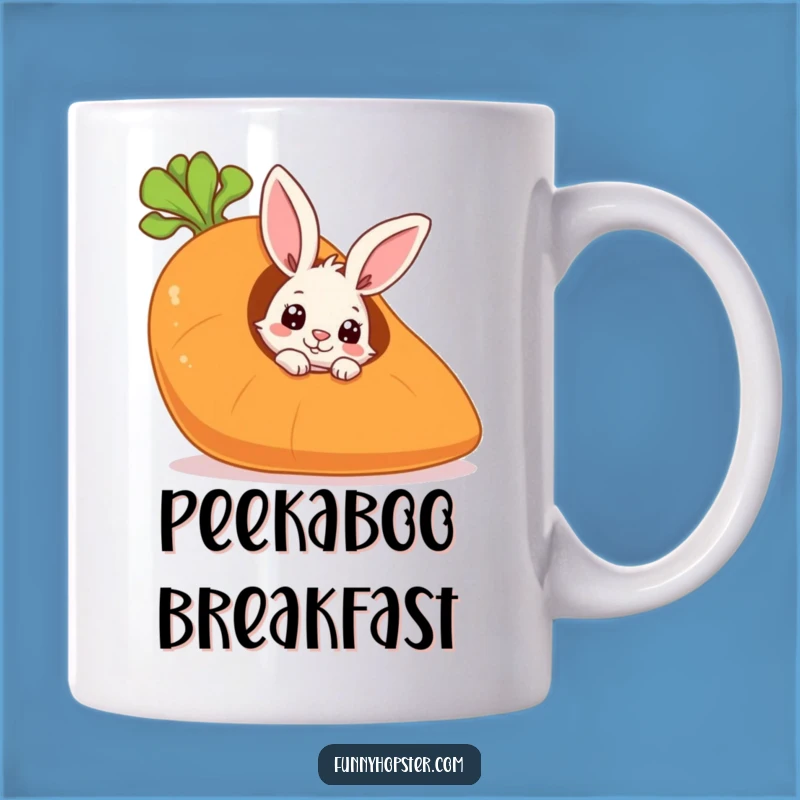 Funny Curious Carrot Rabbit Mug: A Sneaky Surprise Gift!