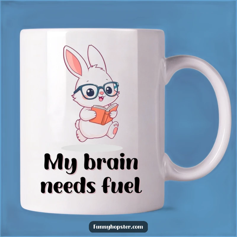 Funny Intellectual Rabbit Mug: A Bookworm Bunny's Perfect Gift!