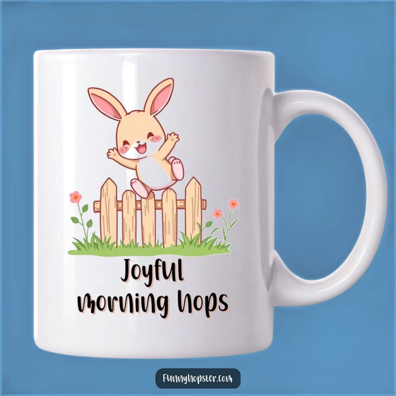 Funny Joyful Rabbit Mug: Leap into Laughter - Perfect Funny Gift!