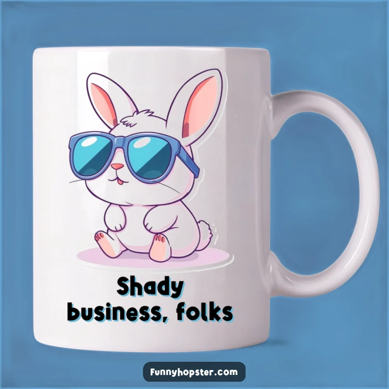 Funny Kawaii Rabbit Sunglasses Mug: Cool Sunbath Vibes Gift!