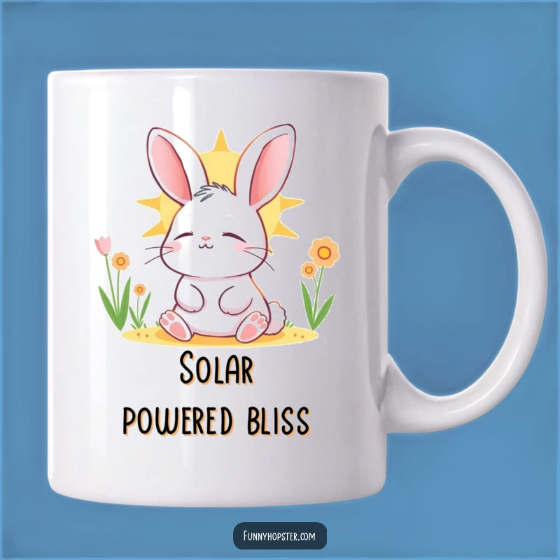 Funny Relaxed Rabbit Mug: Bask in Happiness - Perfect Funny Gift!