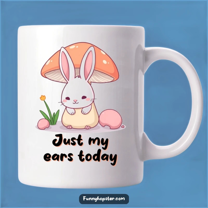Funny Shy Rabbit Ears Mug - Adorable Hidden Character Gift Idea
