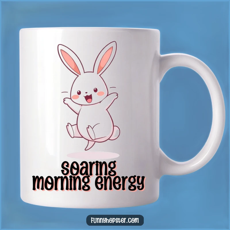 Funny Cartwheel Rabbit Mug: A Hilarious Gift for Energetic Fun!