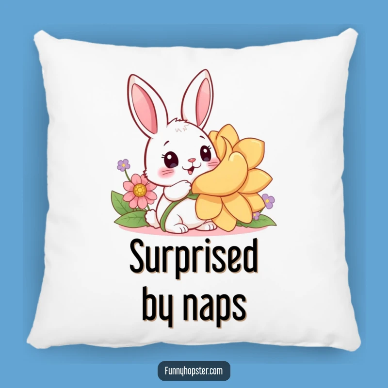 Cozy Funny Rabbit Pillow: Surprise Bloom Cushion, Soft and Adorable Funny Gift