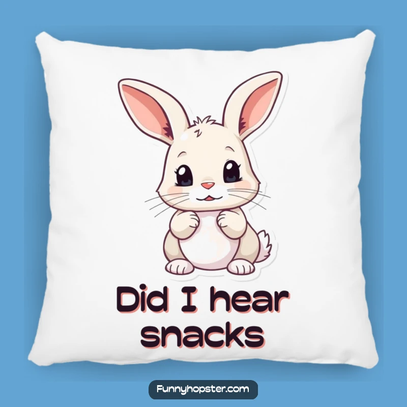 Funny Curious Rabbit Pillow: Soft Comfort for Contemplation, Cozy Funny Gift