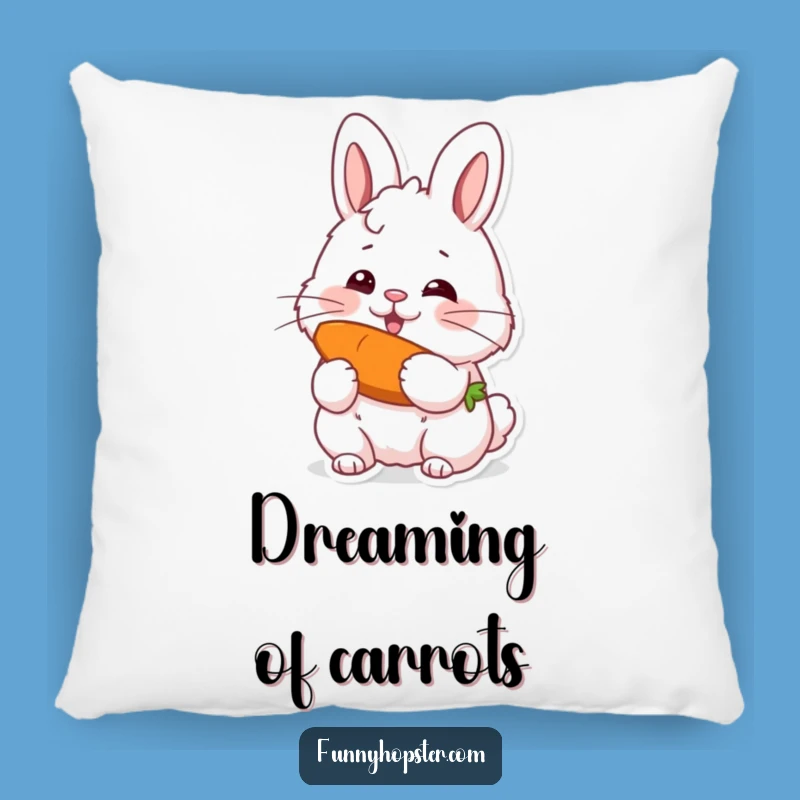 Funny Fluffy Rabbit Carrot Pillow - Comfy & Cute, Perfect Funny Gift for Lounging