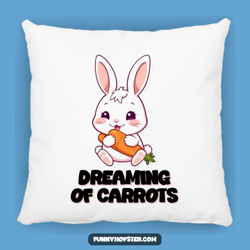 Soft Funny Happy Rabbit Carrot Pillow: Cuddle Up with Snack-Time Comfort