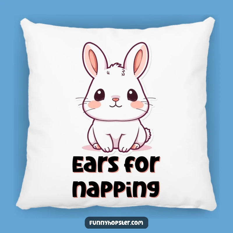 Funny Kawaii Rabbit Listening Pillow: Cozy Attentive Bunny Cushion, Cute Funny Gift