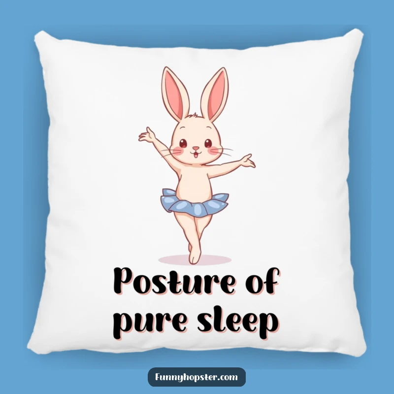 Funny Ballet Rabbit Pillow - Elegant Cushion for Dance Lovers Gift