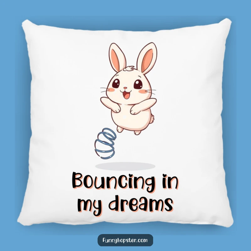 Funny Bouncing Rabbit Pillow: Soft Comfort with a Delightful Hopper - Great Funny Gift!