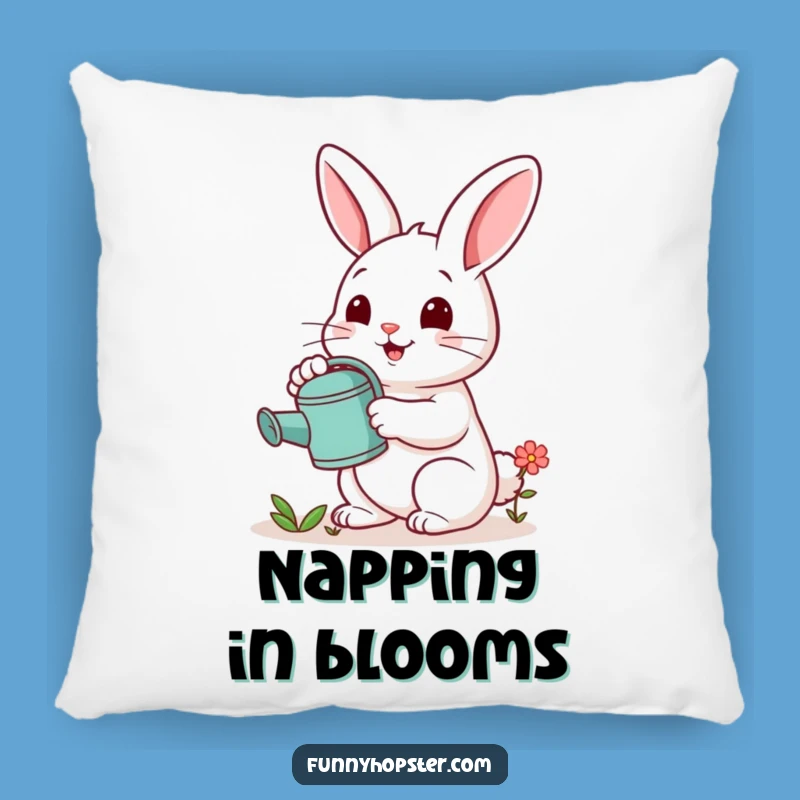 Funny Gardener Rabbit Pillow - Comfy & Sweet, Perfect Funny Gift for Relaxation