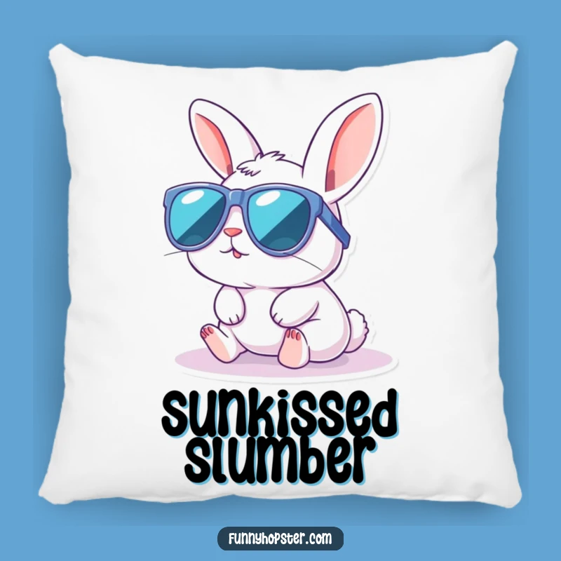 Funny Kawaii Rabbit Sunglasses Pillow: Cozy Comfort & Cool Relaxation!