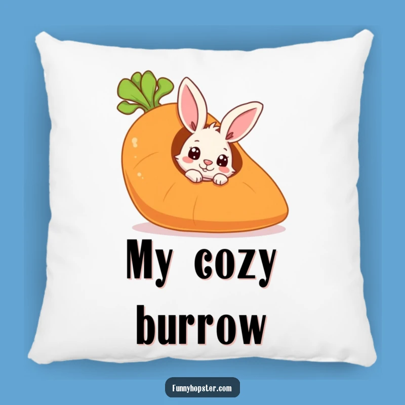 Funny Hiding Bunny Pillow: Cozy Up with Curious Comfort!