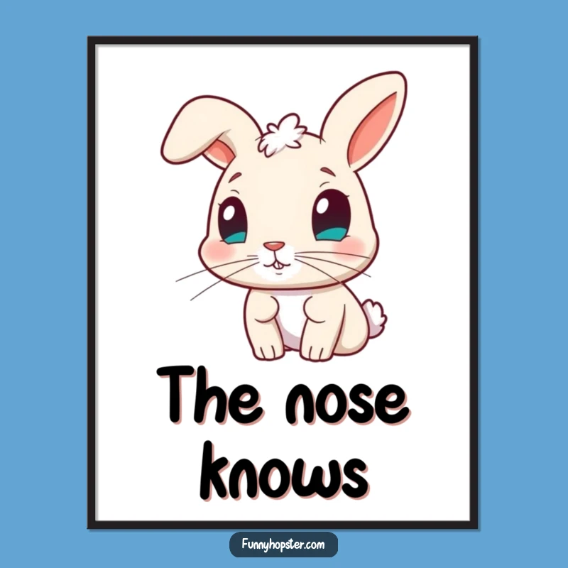 Funny Curious Rabbit Nose Twitch Digital Art - Instant Intrigue & Humor Download