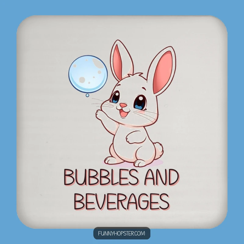 Funny Bubble Rabbit Drink Coaster: Protect Surfaces with Play!