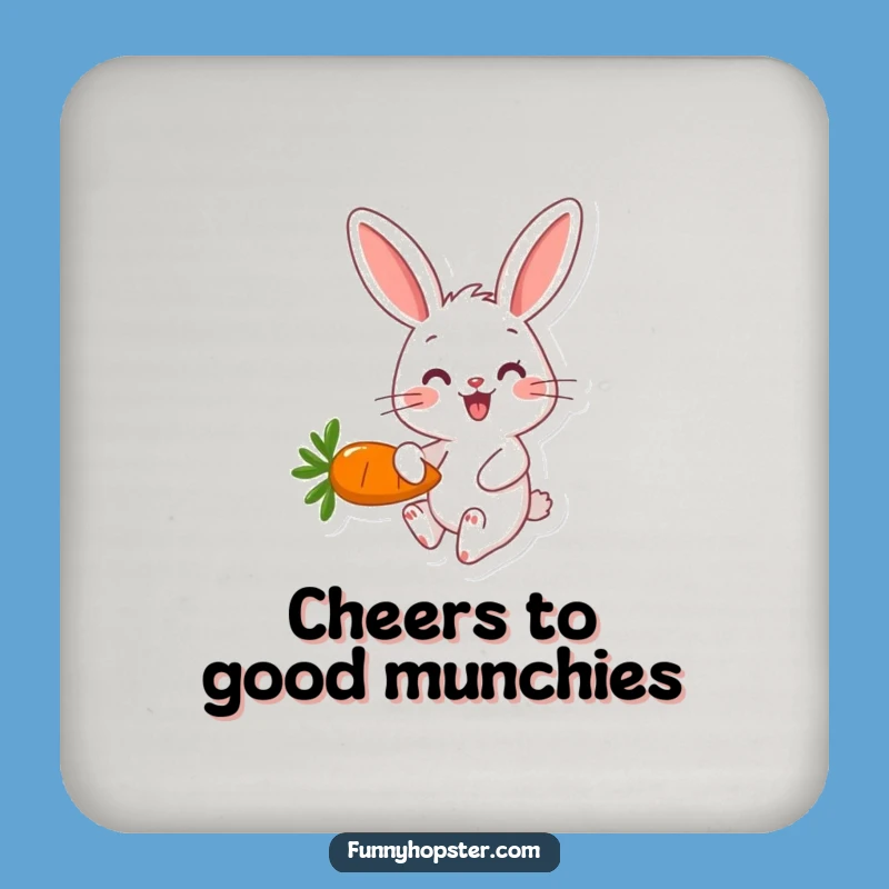Funny Rabbit Carrot Coaster: Happy Hopper, Cheerful Surface Protector