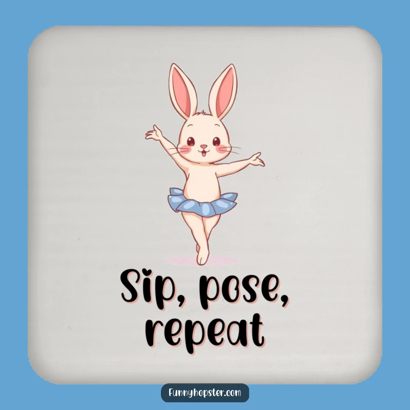 Funny Ballet Rabbit Coaster - Protect Surfaces with Elegance