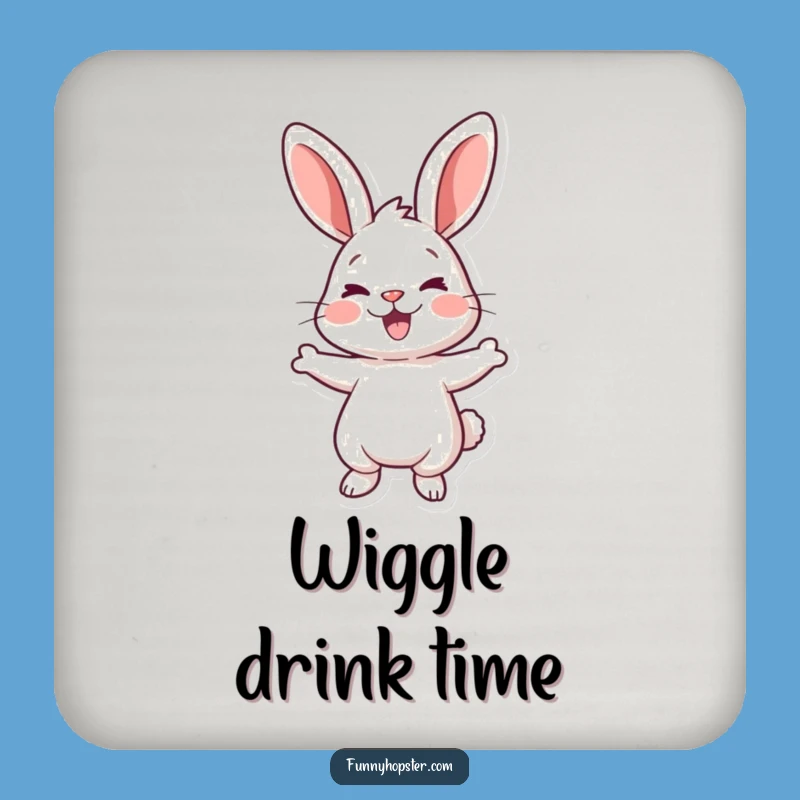 Funny Rabbit Wiggle Coaster: Joyful Character Protection for Humorous Gift