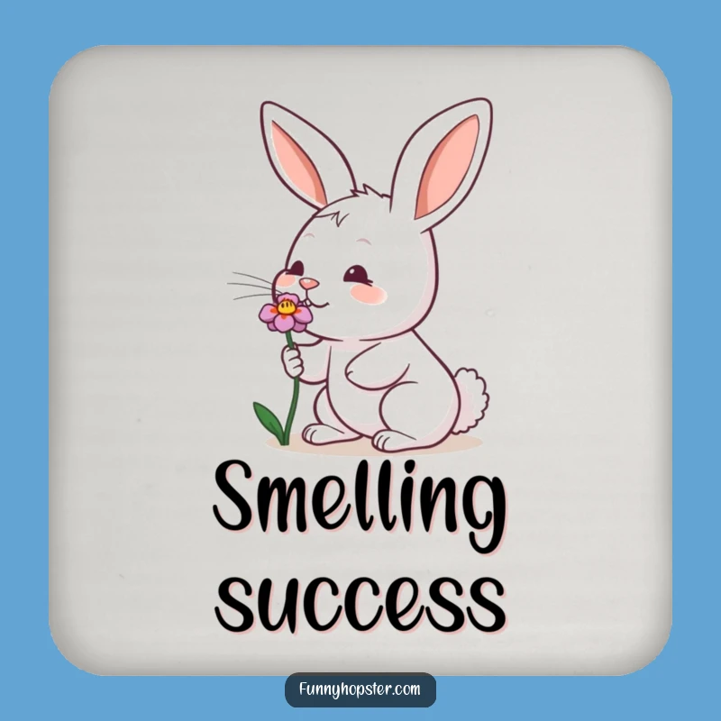 Funny Sniffing Rabbit Drink Coaster - Nose Wiggle Protection - Funny Gift