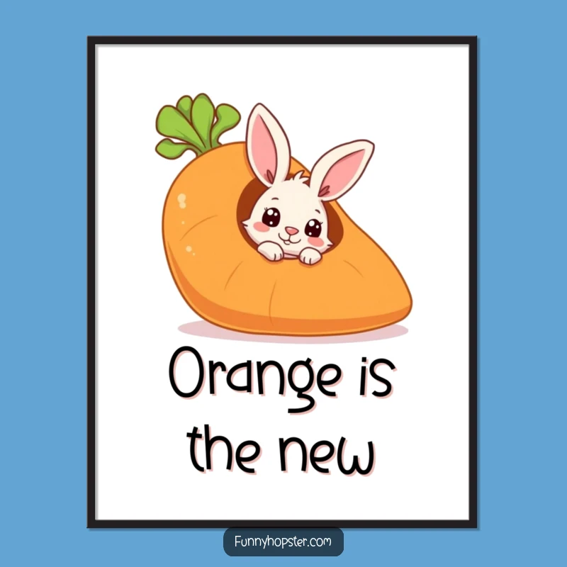 Funny Curious Rabbit Art Poster: Decorate with Whimsical Hiding Fun!