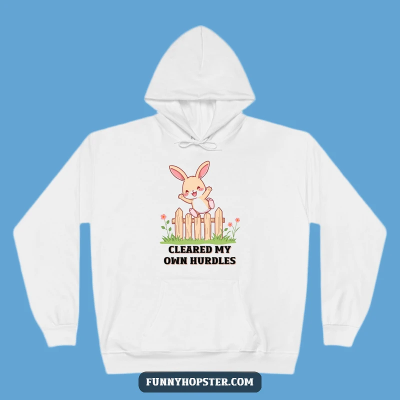 Cozy Leaping Rabbit Hoodie: Boundless Comfort - Perfect Funny Gift!