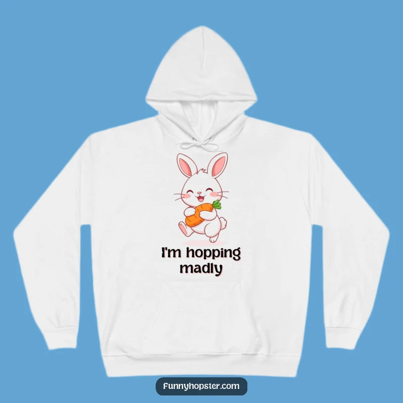 Cozy Funny Kawaii Rabbit Carrot Hoodie: Warmth Meets Joyful Hopping Style