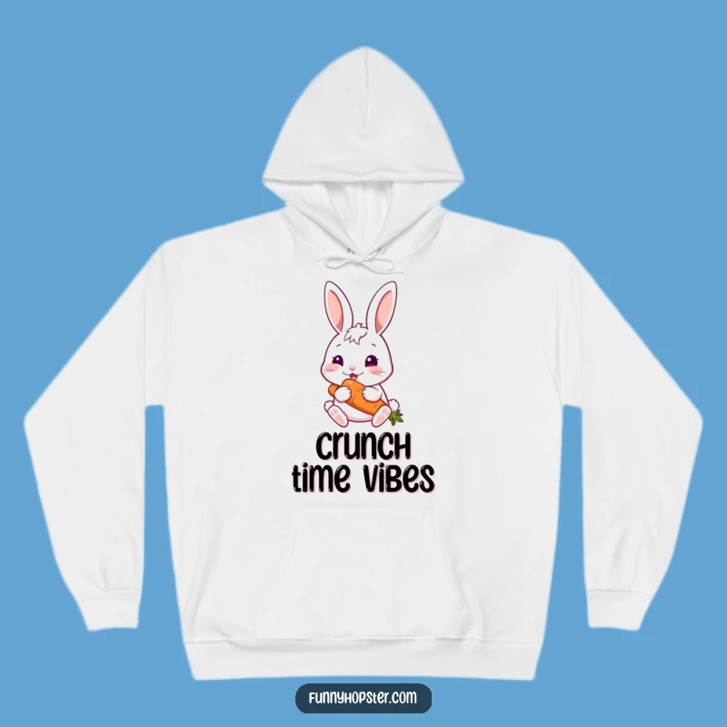 Cozy Funny Happy Rabbit Carrot Hoodie: Stay Warm with Snack-Time Joy