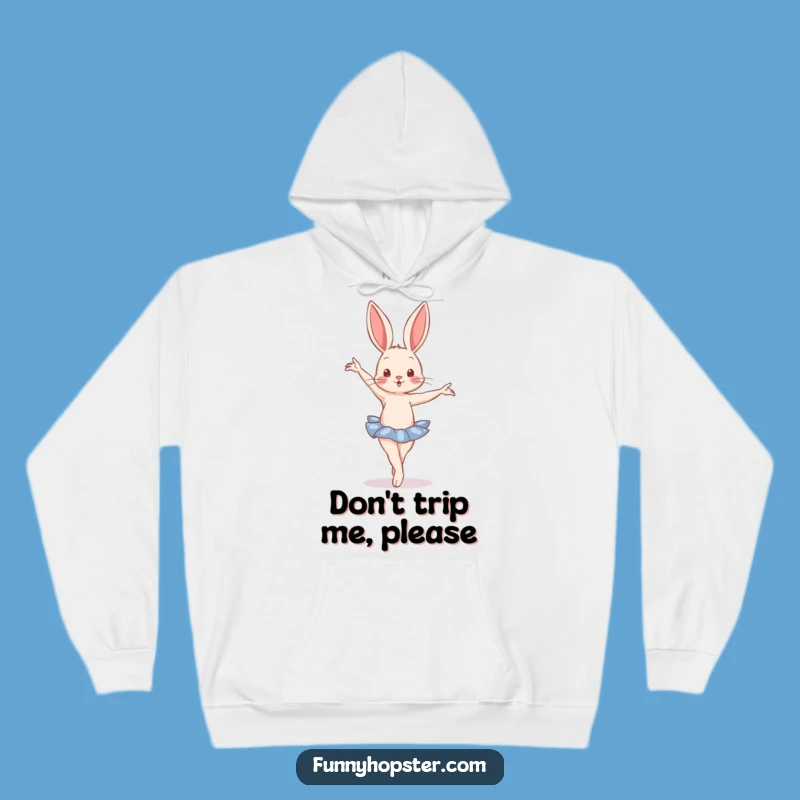 Funny Ballet Rabbit Hoodie - Cozy Elegance for Dance Lovers Gift