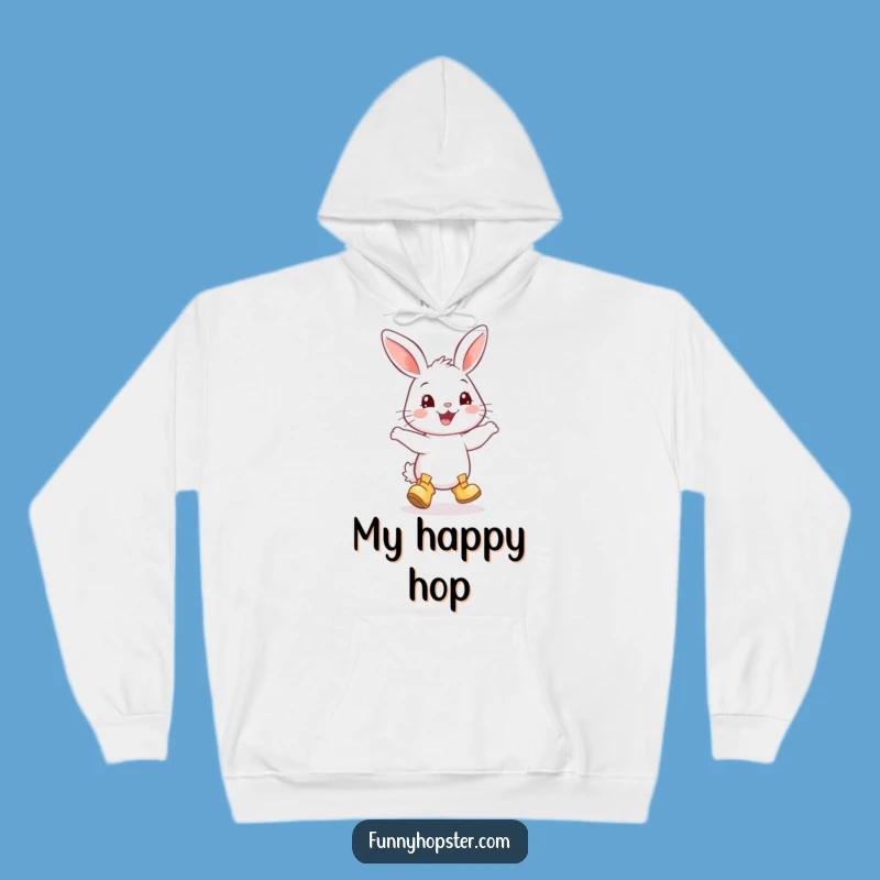 Funny Rabbit Boots Dance Hoodie: Cozy Bunny's Happy Moves - The Ultimate Funny Gift!