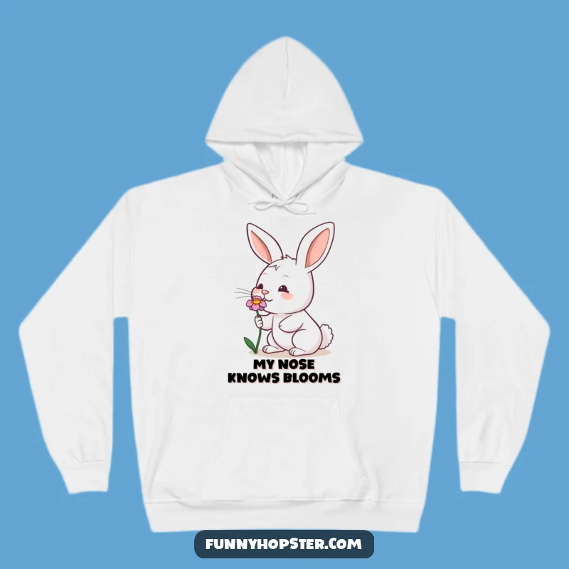 Funny Sniffing Rabbit Hoodie - Cozy Nose Wiggle Sweatshirt - Cute Bunny Gift