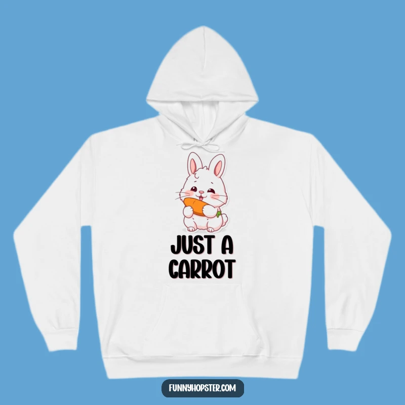 Funny Cozy Rabbit Carrot Hoodie - Warm & Whimsical, Perfect Funny Gift for Cold Days
