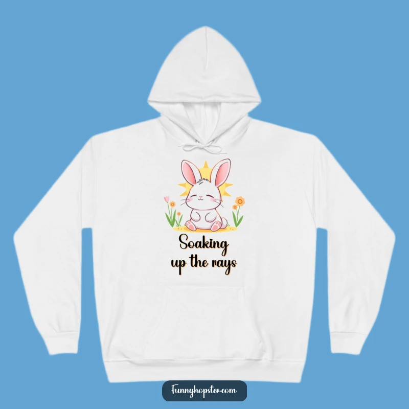 Cozy Sunbathing Rabbit Hoodie: Ultimate Comfort - Perfect Funny Gift!