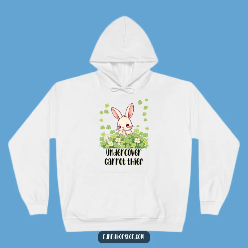 Funny Mischievous Rabbit Hoodie: Cozy & Cunning, Perfect Gift