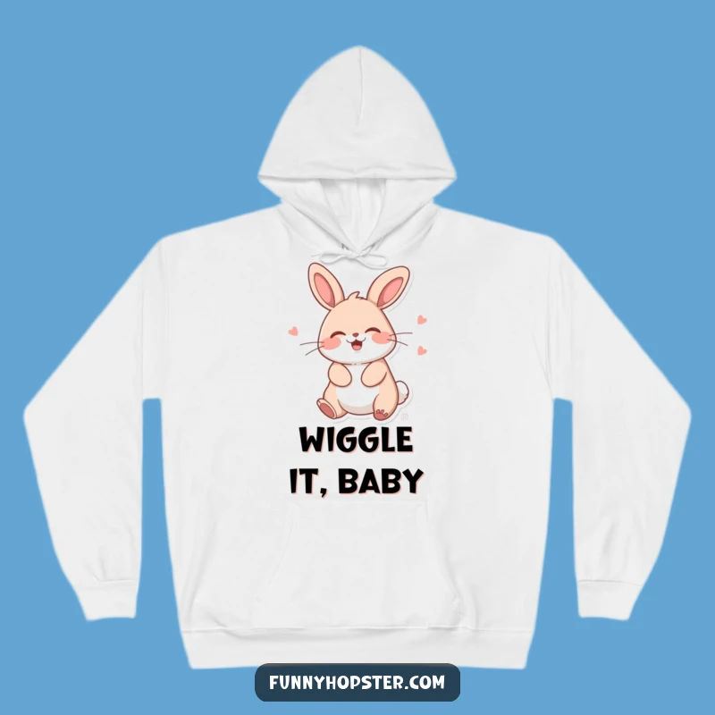 Cozy Funny Kawaii Rabbit Wiggle Hoodie: Warmth and Giggles Guaranteed