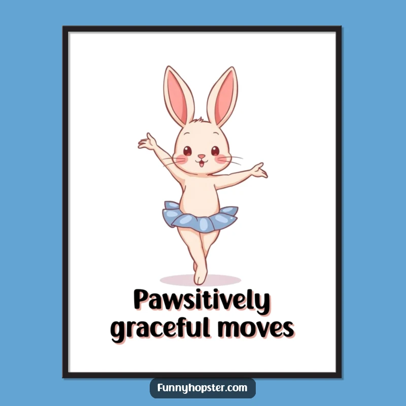 Free Printable Ballet Rabbit Wall Art - Elegant Downloadable Decor for Art Lovers