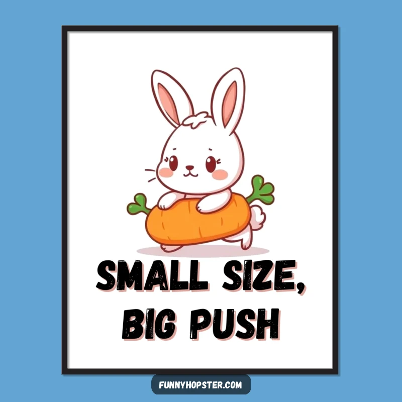 Free Printable Determined Rabbit Wall Art - Motivational Downloadable Decor for Studios